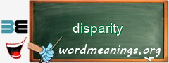 WordMeaning blackboard for disparity